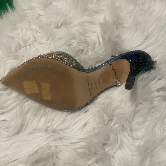 Jimmy Choo Glittering Pink and Silver Heels - Picture 7 of 8